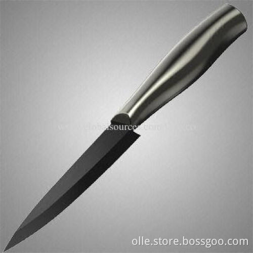 Zirconia kitchen knife, fashion design stainless steel handle, 4-inch 100mm
